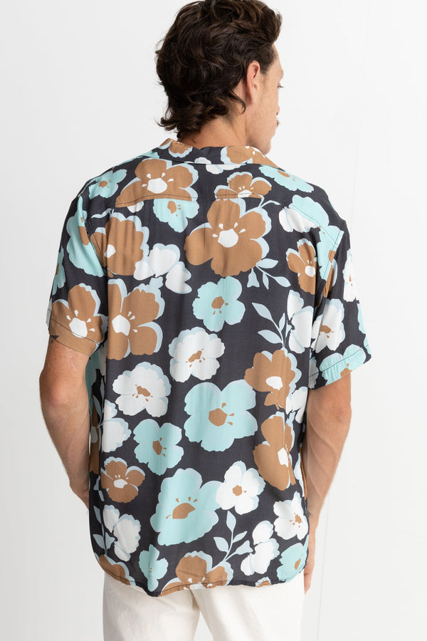 RHYTHM FLORAL SS SHIRT - VINTAGE BLACK