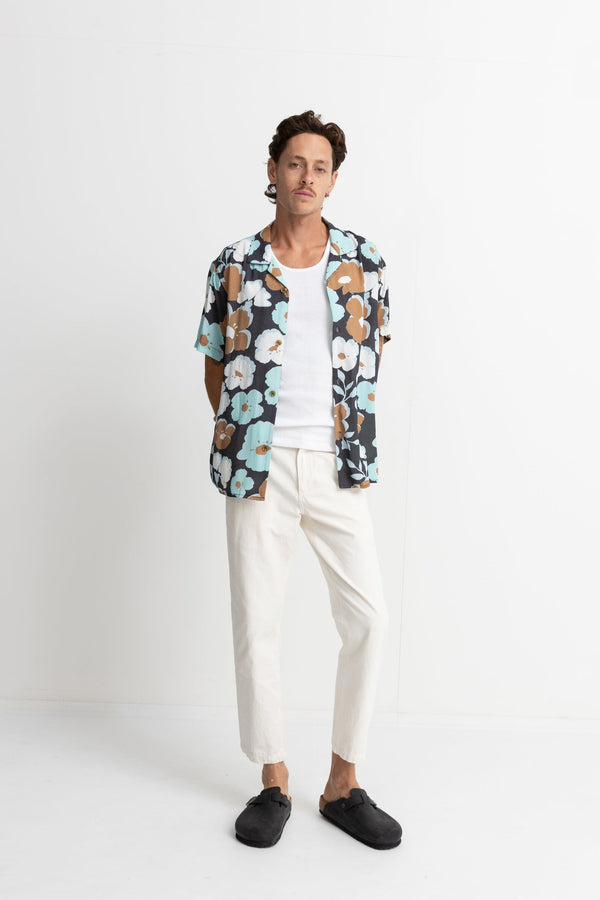 RHYTHM FLORAL SS SHIRT - VINTAGE BLACK