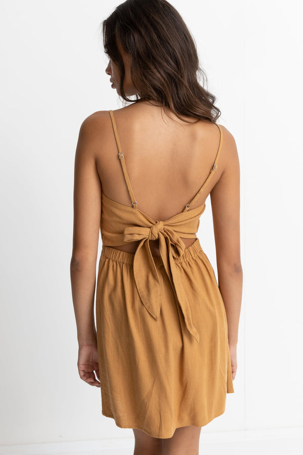 RHYTHM BRIGETTE MINI DRESS - TAN