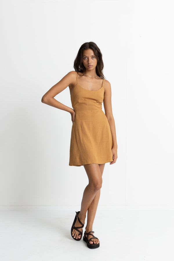 RHYTHM BRIGETTE MINI DRESS - TAN