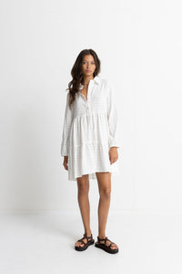 RHYTHM SONYA TIERED MINI DRESS - WHITE