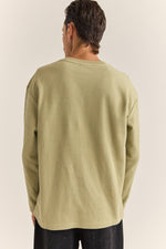 RHYTHM VINTAGE WAFFLE LONG SLEEVE T SHIRT - FATIGUE