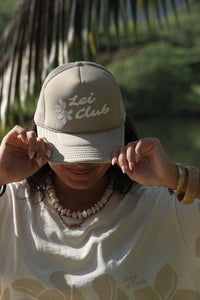 LEI CLUB LOGO TRUCKER HAT - HAUPIA ON SAND