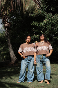 LEI CLUB CROP TEE PUA LEHUA BAND - HAUPIA ON COCONUT