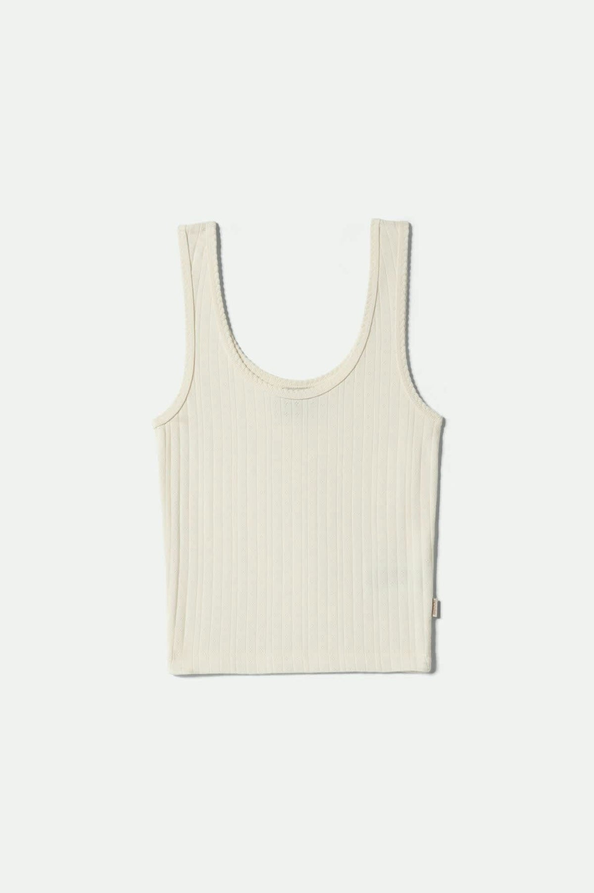 BRIXTON POINTELLE SLIM FIT TANK - OFF WHITE