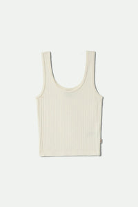 BRIXTON POINTELLE SLIM FIT TANK - OFF WHITE