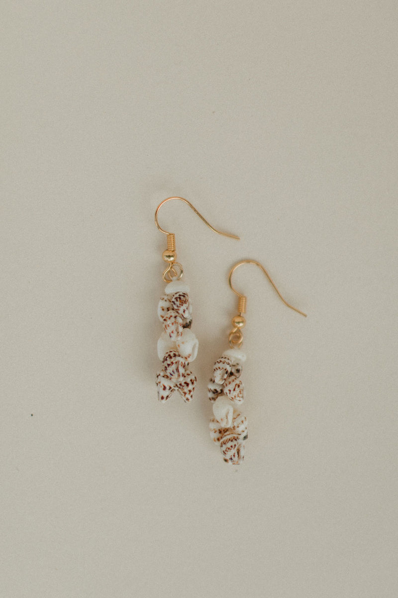 WORK IT OUT + SOPHIA LEI NIIHAU SHELL LEI WORKSHOP - 1" PIKAKE STYLE EARRINGS