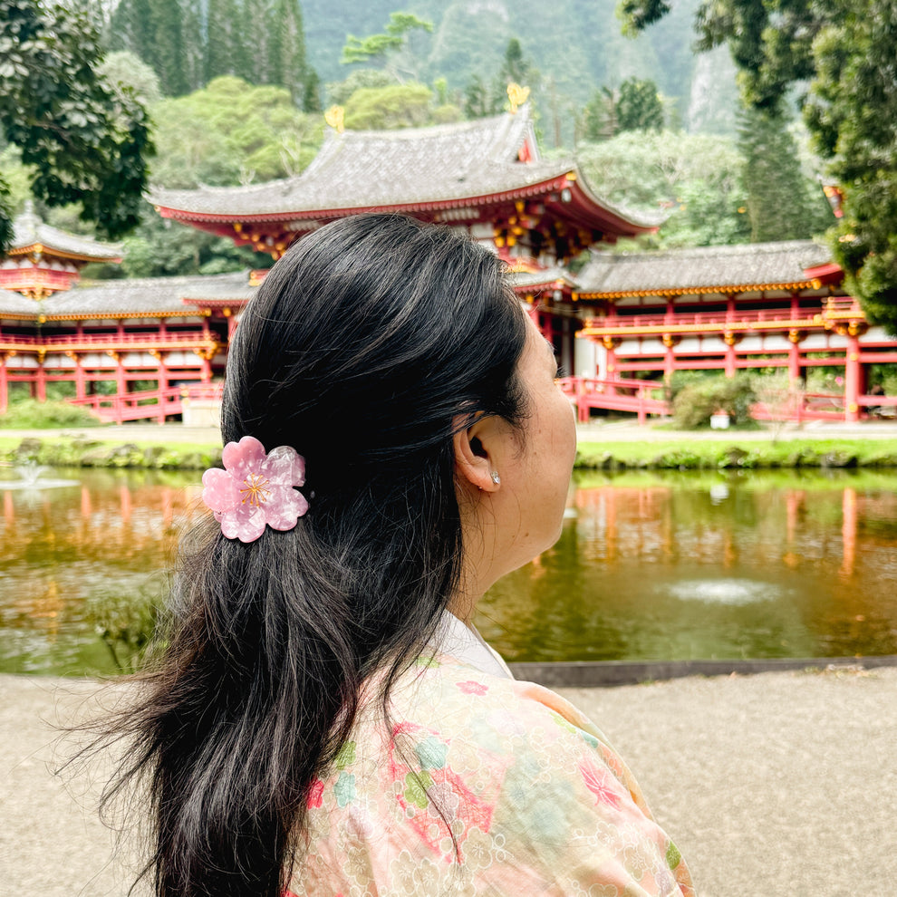 COOPMONSTERS SAKURA CHERRY BLOSSOM HAIR CLAW - ORIGINAL SIZE