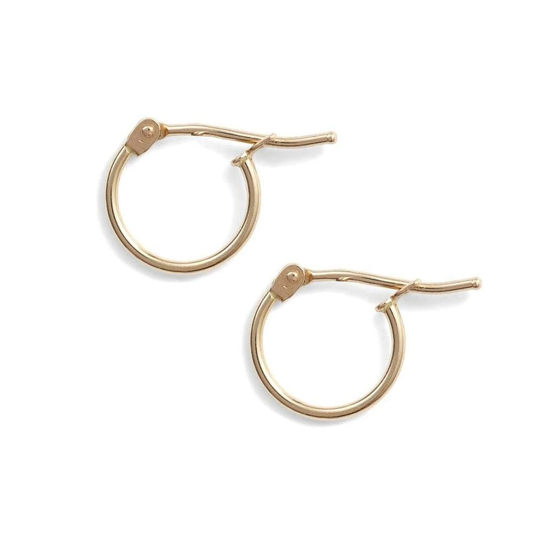 LOVE ME KNOT SOLID GOLD MINI HOOPS