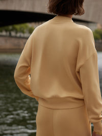 VARLEY REENA BUTTON FRONT SWEATER - SAHARA SUN