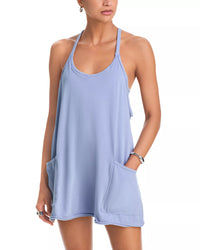 FREE PEOPLE MOVEMENT HOT SHOT MINI DRESS - BLUE ASH 7792