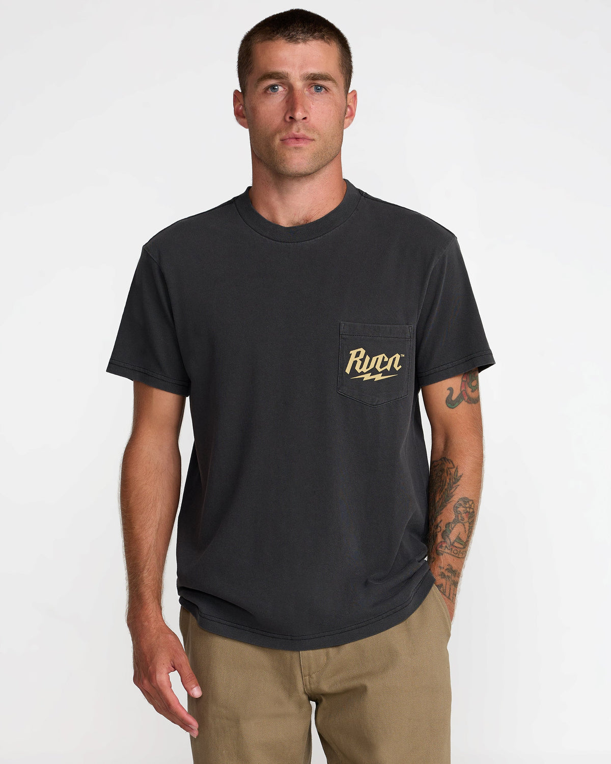 RVCA SHOCK POCKET SS TEE - BLK