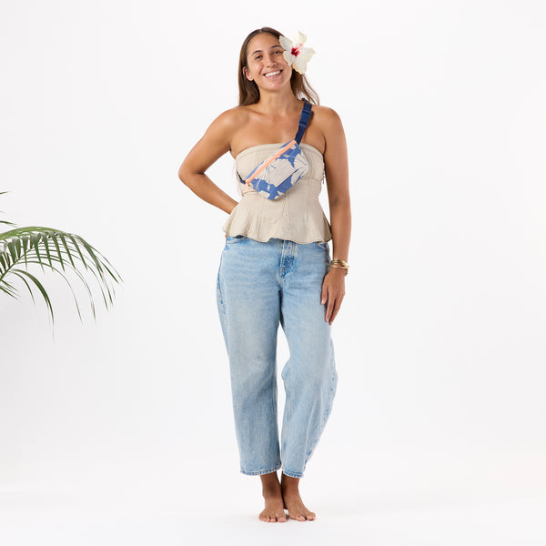 ALOHA COLLECTION MINI HIP PACK / SALINA TINY STRIPE / NAVY