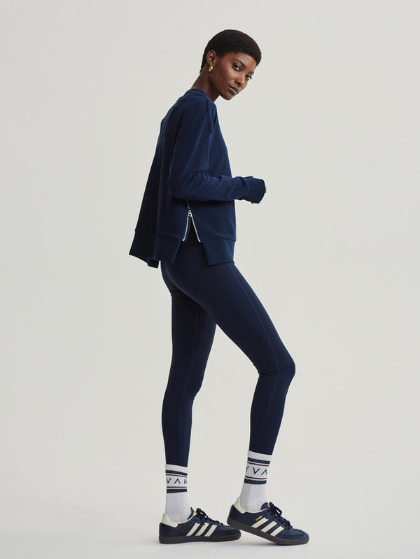 VARLEY HORTON SIDE ZIP MIDLAYER - DARK SAPPHIRE DAR