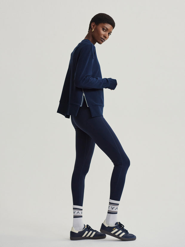 VARLEY HORTON SIDE ZIP MIDLAYER - DARK SAPPHIRE DAR