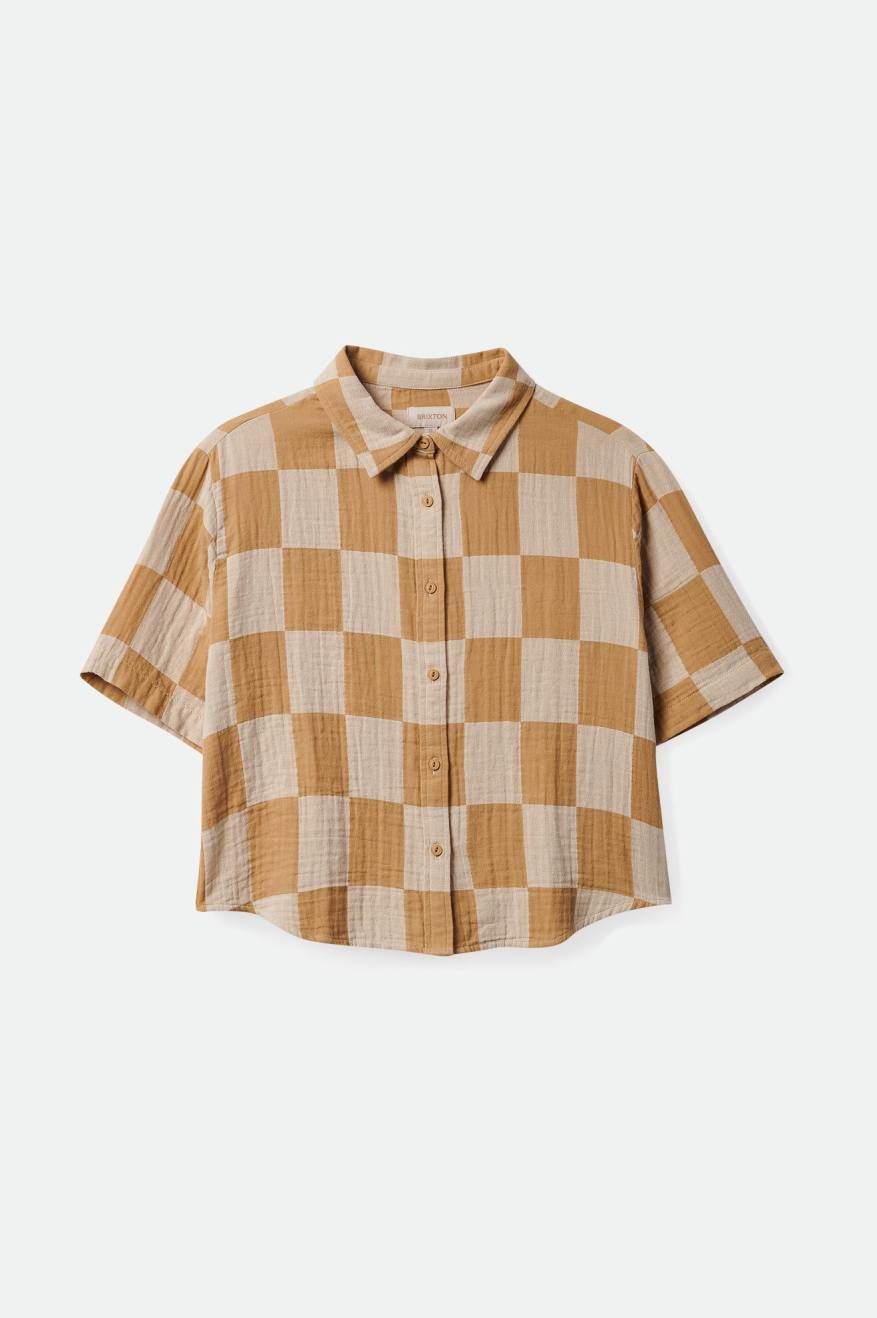 BRIXTON MIKONOS BOXY S/S WOVEN - SAND