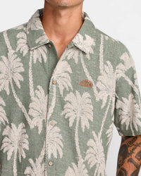 RVCA PALM FALL SHORT SLEEVE EXOTICA TEE - GNB0