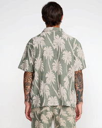 RVCA PALM FALL SHORT SLEEVE EXOTICA TEE - GNB0