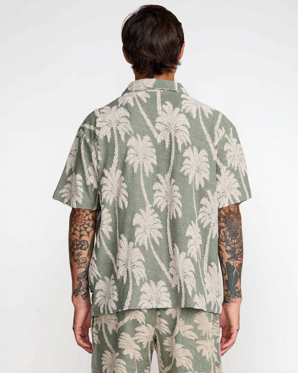 RVCA PALM FALL SHORT SLEEVE EXOTICA TEE - GNB0