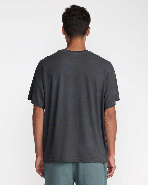 RVCA VACANY POCKET TEE - PIRATE BLACK