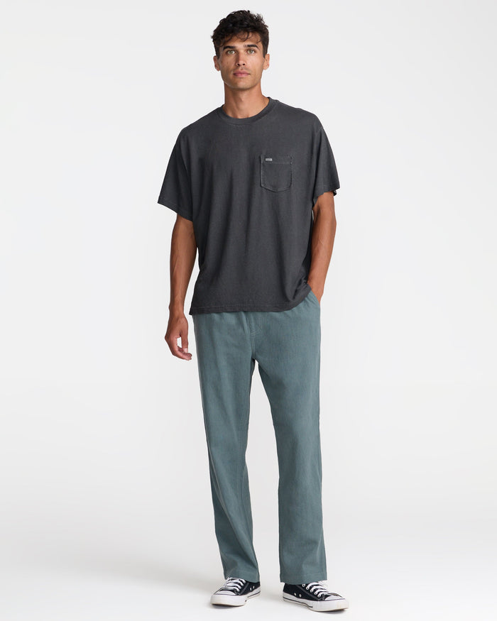 RVCA VACANY POCKET TEE - PIRATE BLACK
