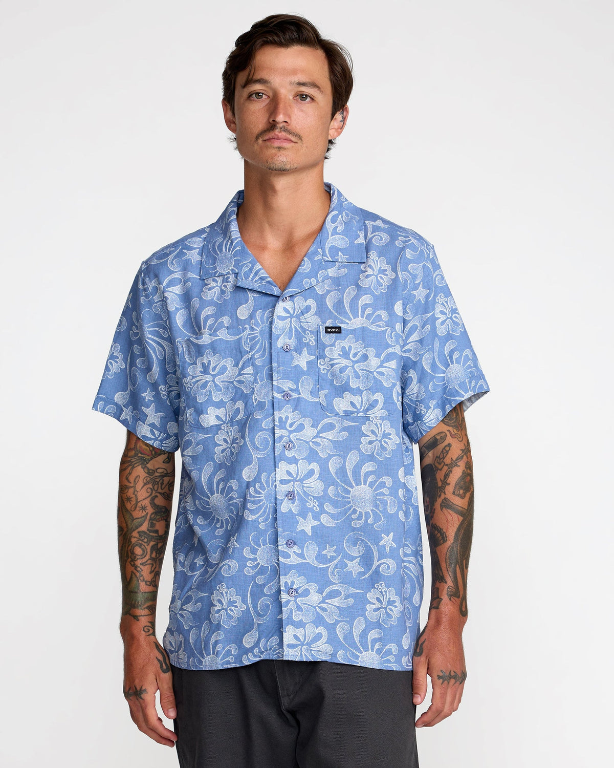 RVCA ALVAREZ ALOHA SHORT SLEEVE - LBL