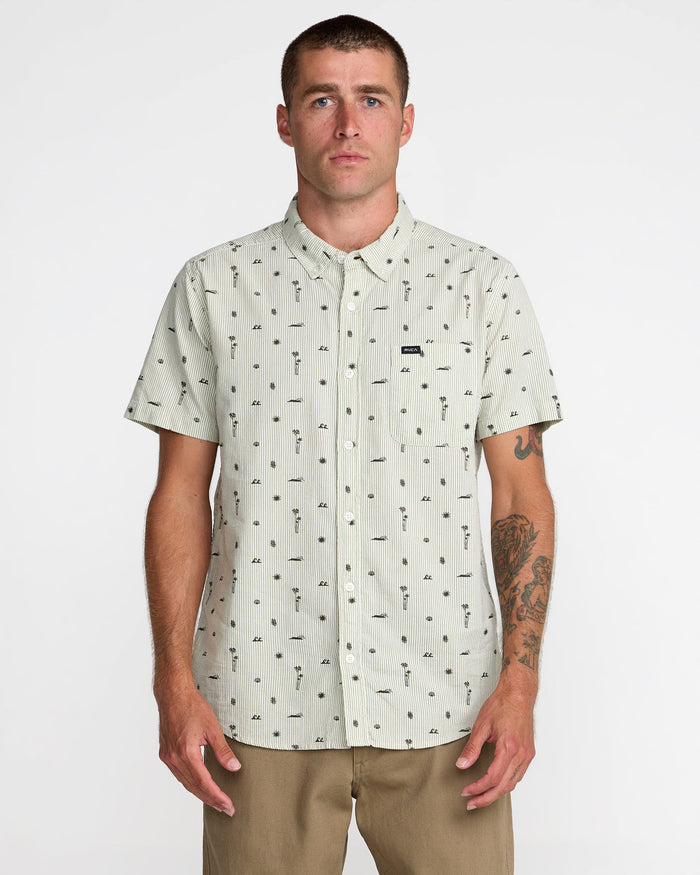 RVCA THAT'LL DO SEERSUCKER SHORT SLEEVE - RGR