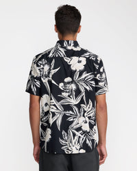 RVCA OVERSPRAY SHORT SLEEVE SHIRT - BLK