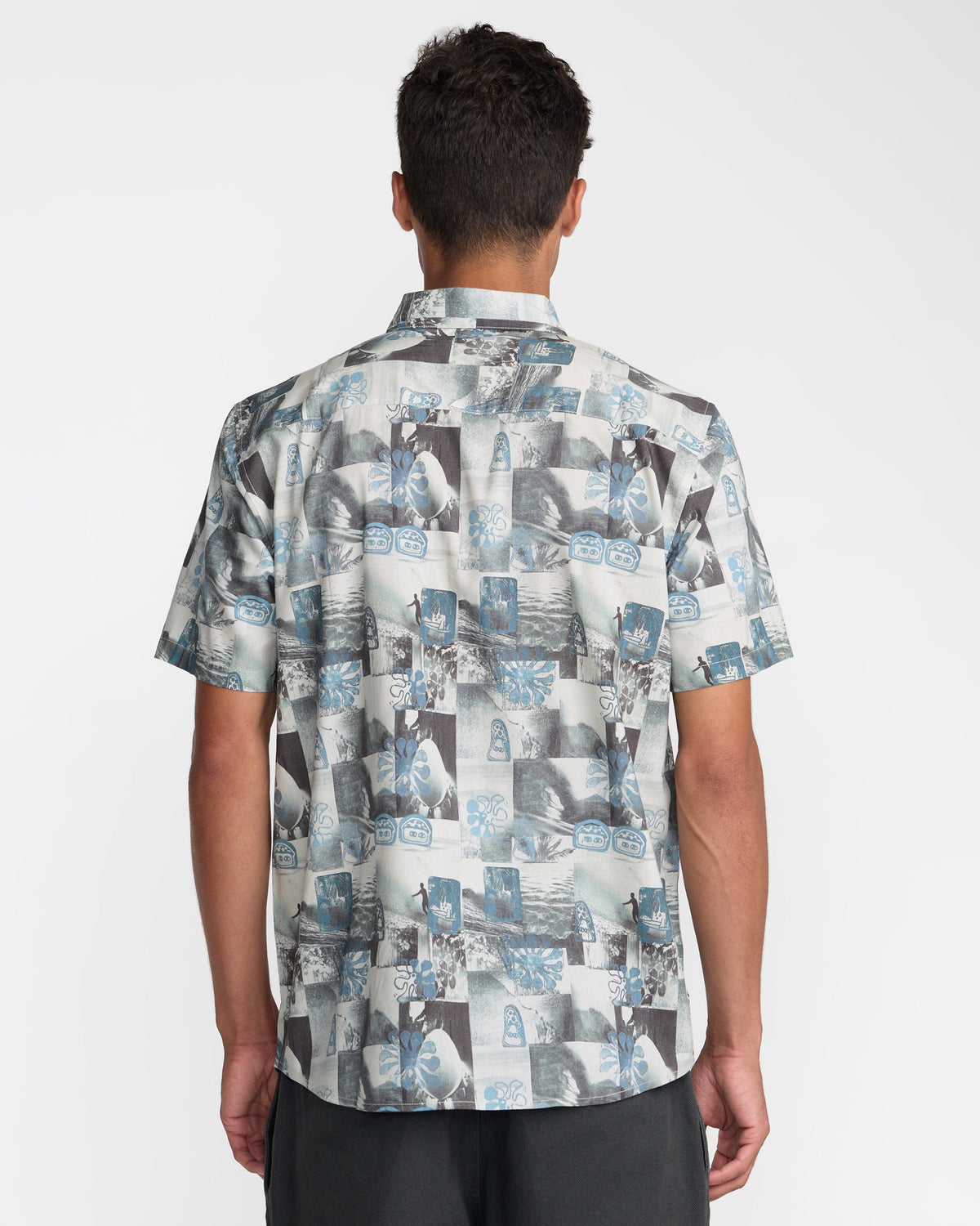RVCA KAUAI BLOCK PRINT COLLAGE SHIRT - MUL