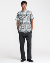 RVCA KAUAI BLOCK PRINT COLLAGE SHIRT - MUL