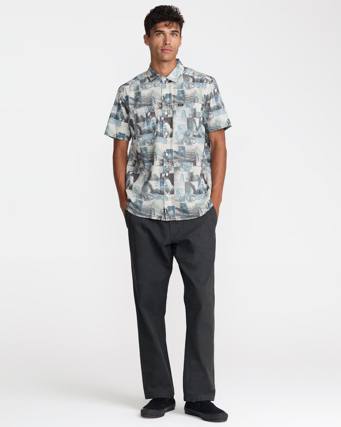 RVCA KAUAI BLOCK PRINT COLLAGE SHIRT - MUL