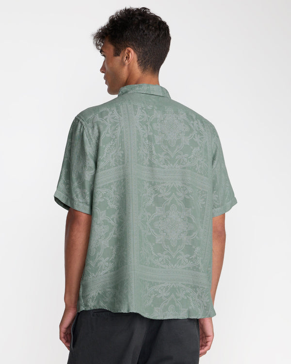 RVCA MELLOWMIST SHORT SLEEVE SHIRT - JADE