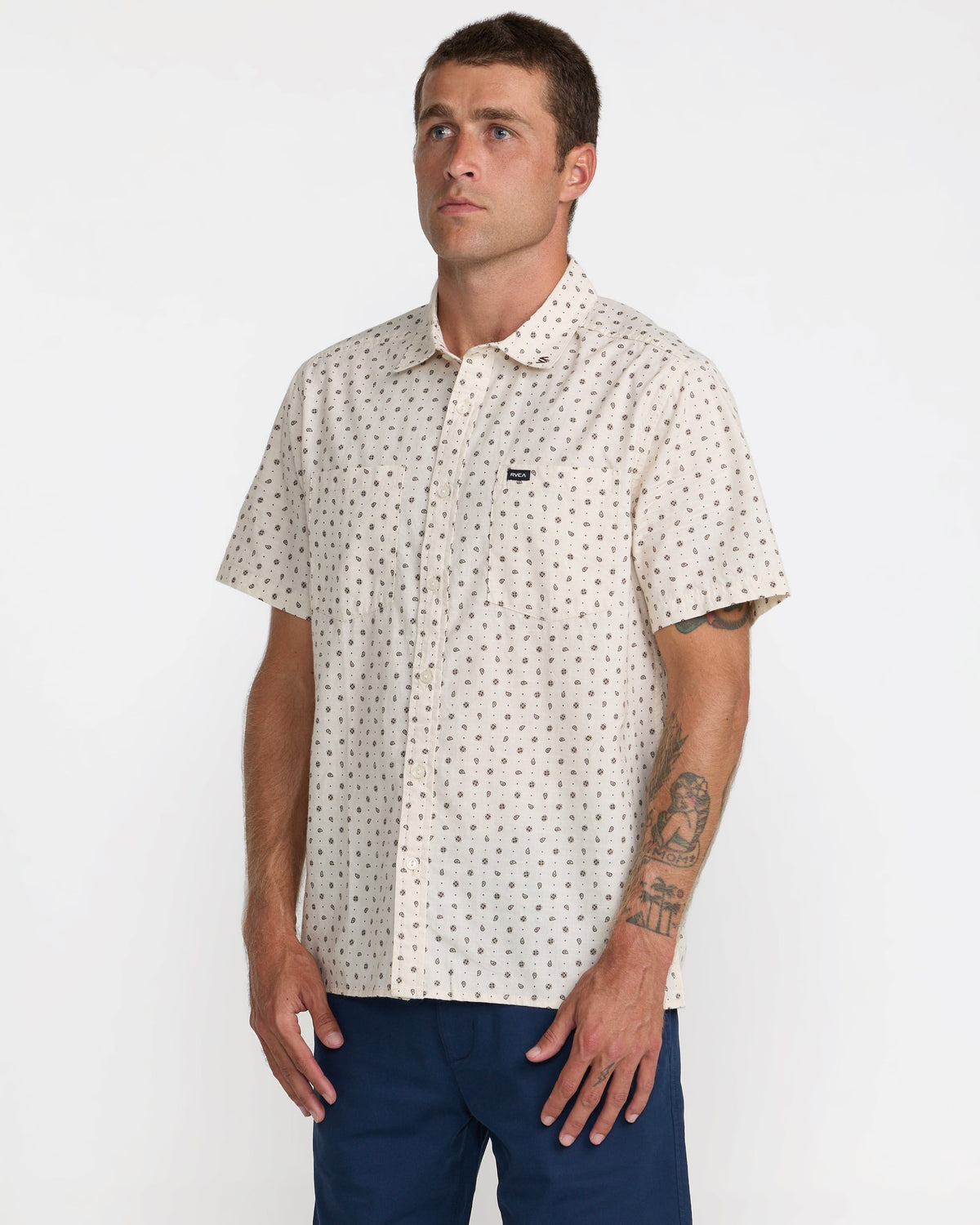 RVCA BREEZY SHORT SLEEVE SHIRT - CER