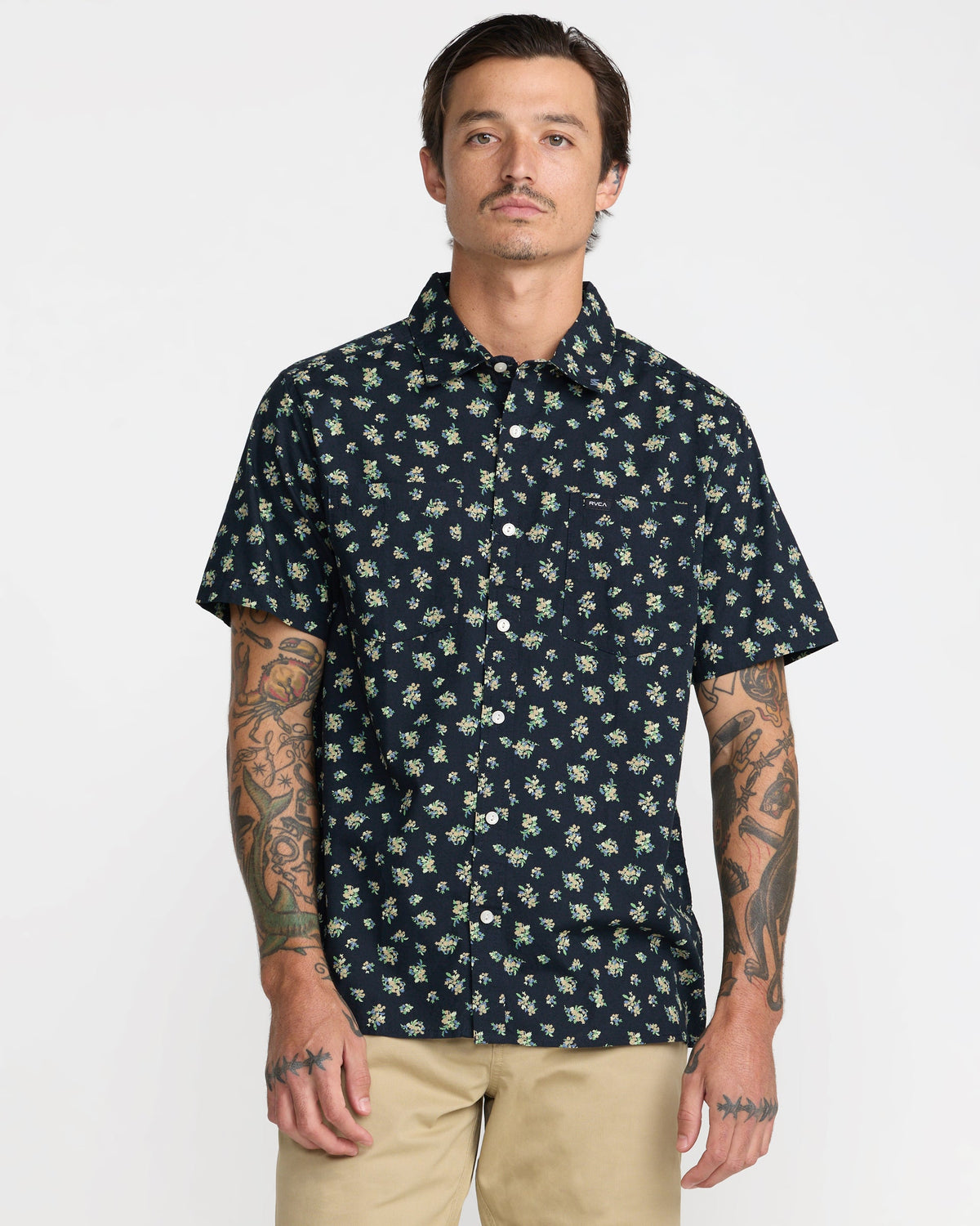 RVCA BREEZY SHORT SLEEVE SHIRT - CER