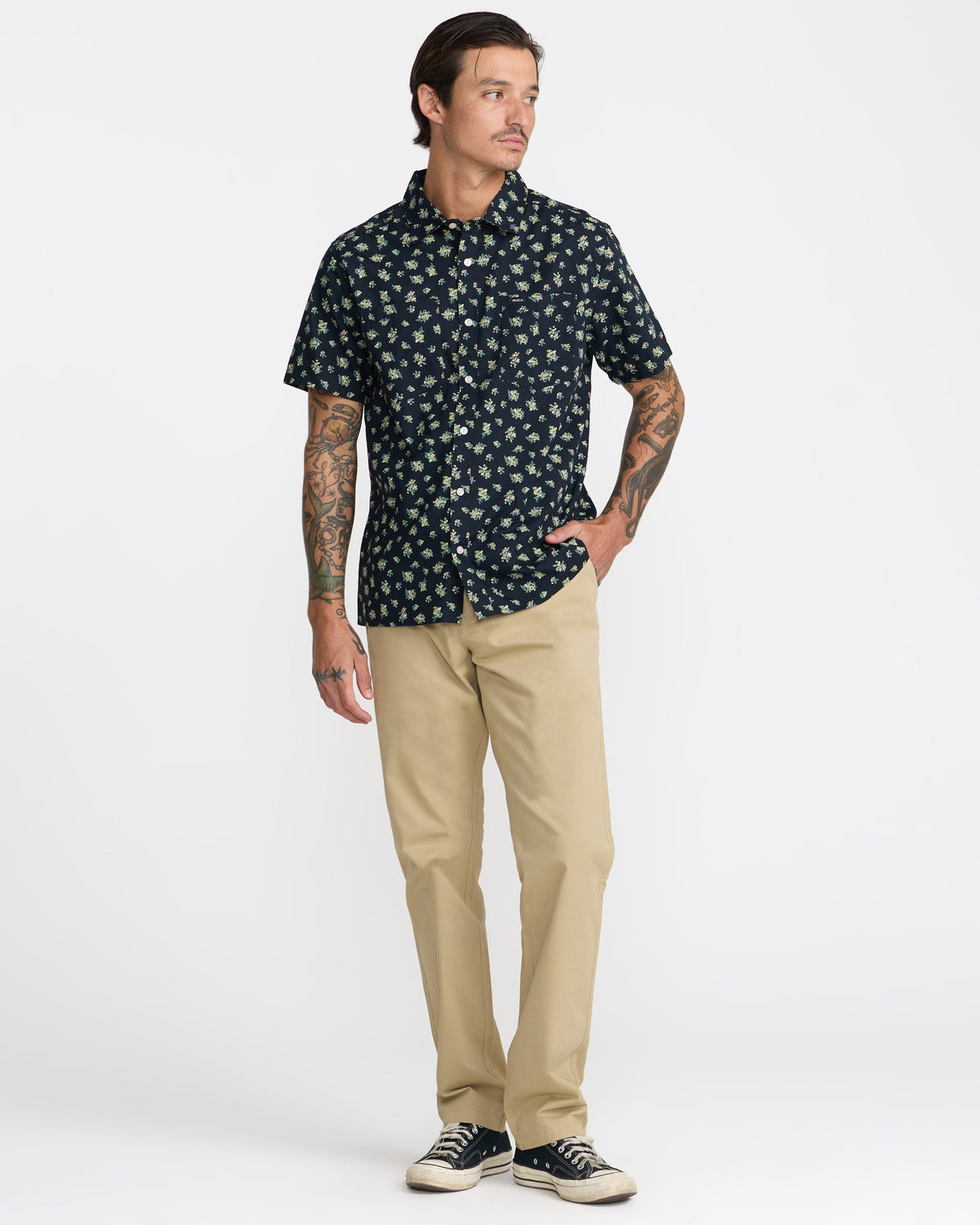 RVCA BREEZY SHORT SLEEVE SHIRT - CER