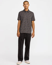 RVCA BLOSSOM QUILT SHORT SLEEVE SHIRT - RVB