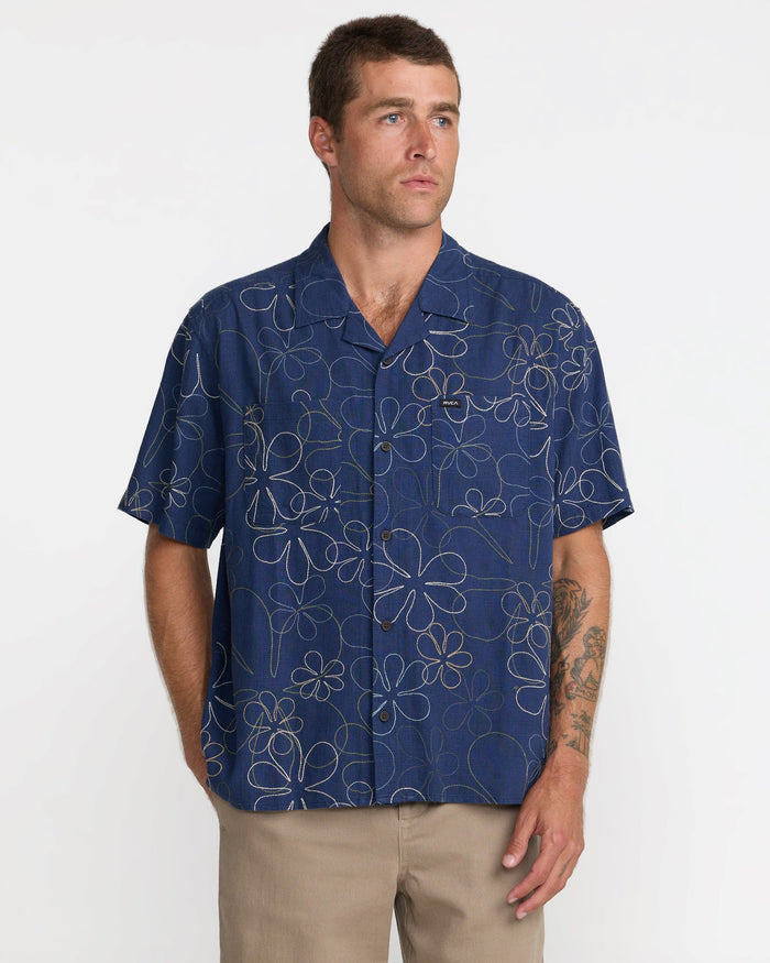 RVCA FULL BLOOM SHORT SLEEVE SHIRT - IND