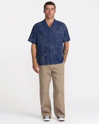 RVCA FULL BLOOM SHORT SLEEVE SHIRT - IND