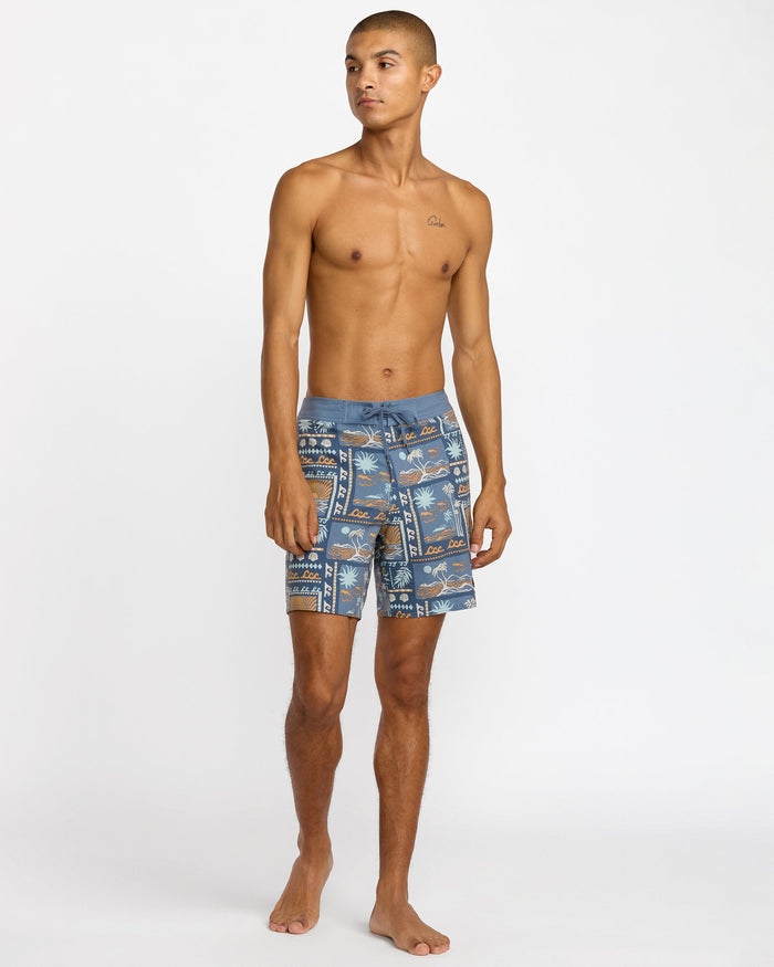 RVCA HAWAII SUNSET TRUNK 17" - DDN