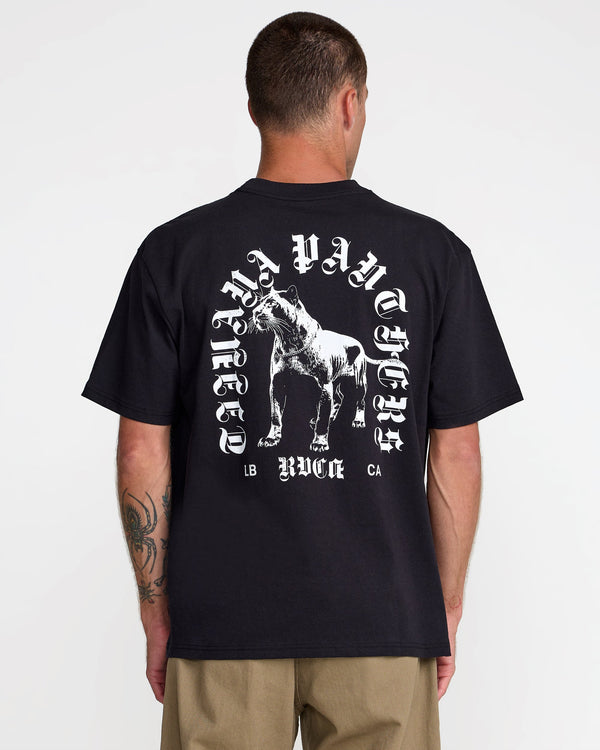 RVCA BAD PANTHER SHORT SLEEVE TEE - BLK