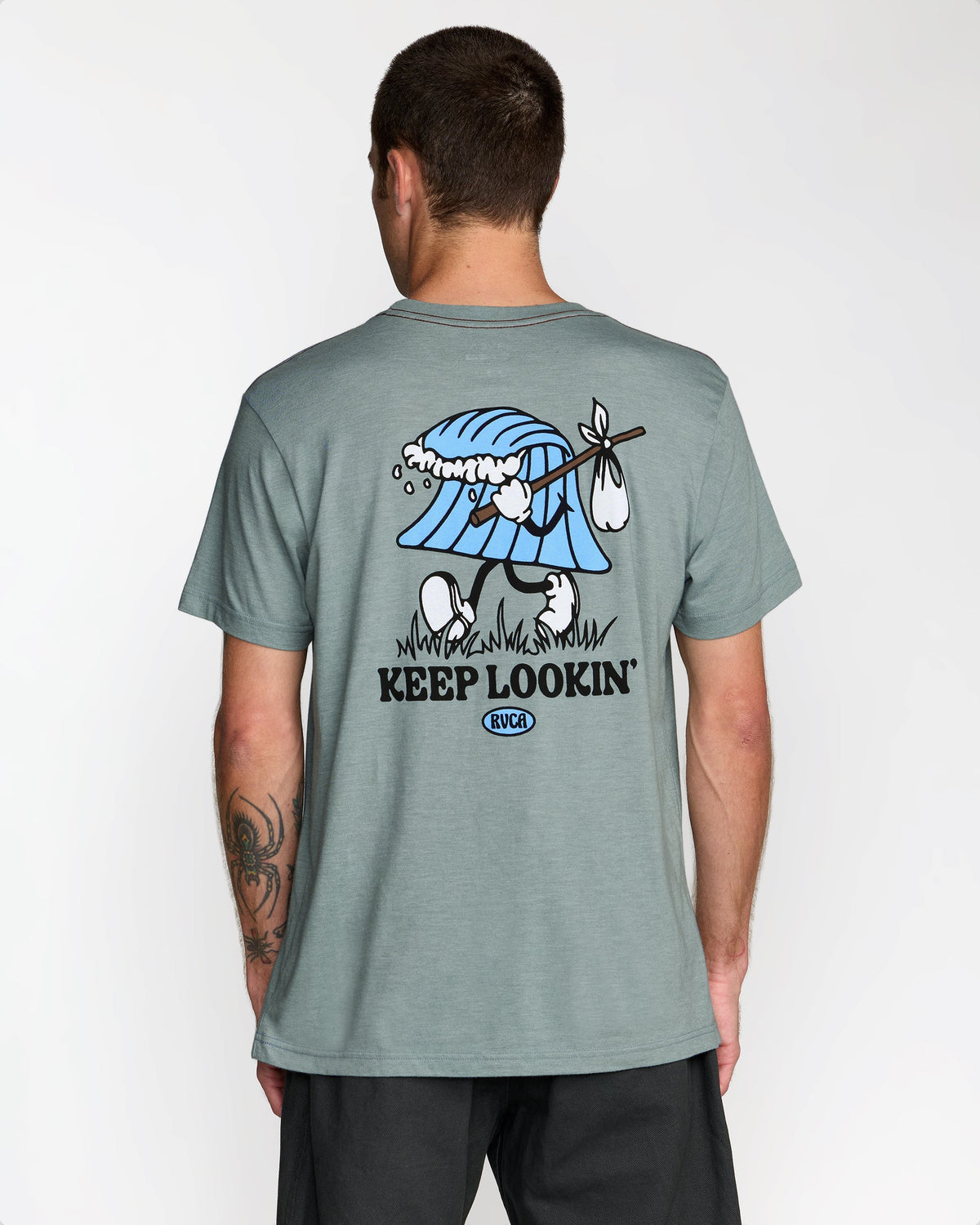 RVCA KEEP LOOKING SHORT SLEEVE TEE - LED