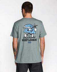 RVCA KEEP LOOKING SHORT SLEEVE TEE - LED