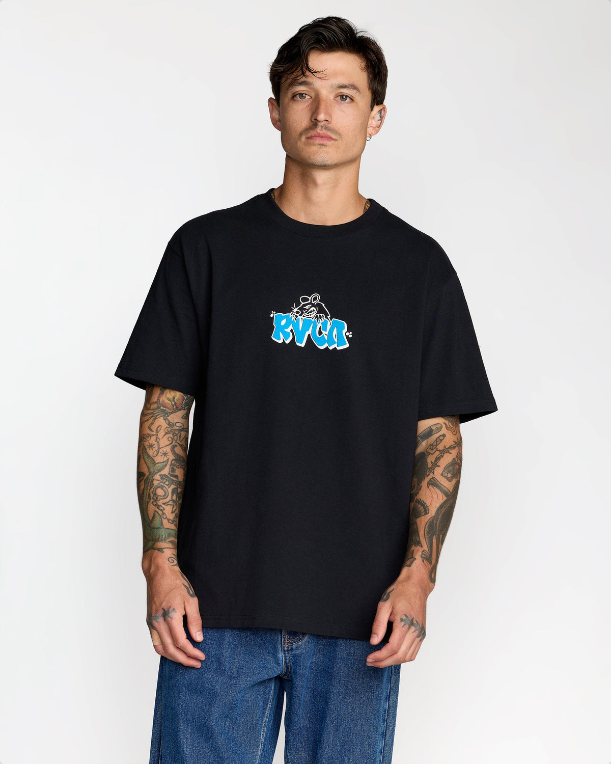 RVCA RATNEST SHORT SLEEVE TEE - BLK