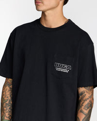 RVCA FASTENERS POCKET SHORT SLEEVE - BLK