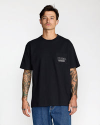 RVCA FASTENERS POCKET SHORT SLEEVE - BLK