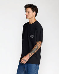 RVCA FASTENERS POCKET SHORT SLEEVE - BLK