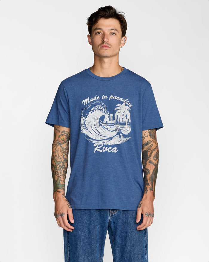 RVCA MADE IN PARADISE SHORT SLEEVE TEE - IND
