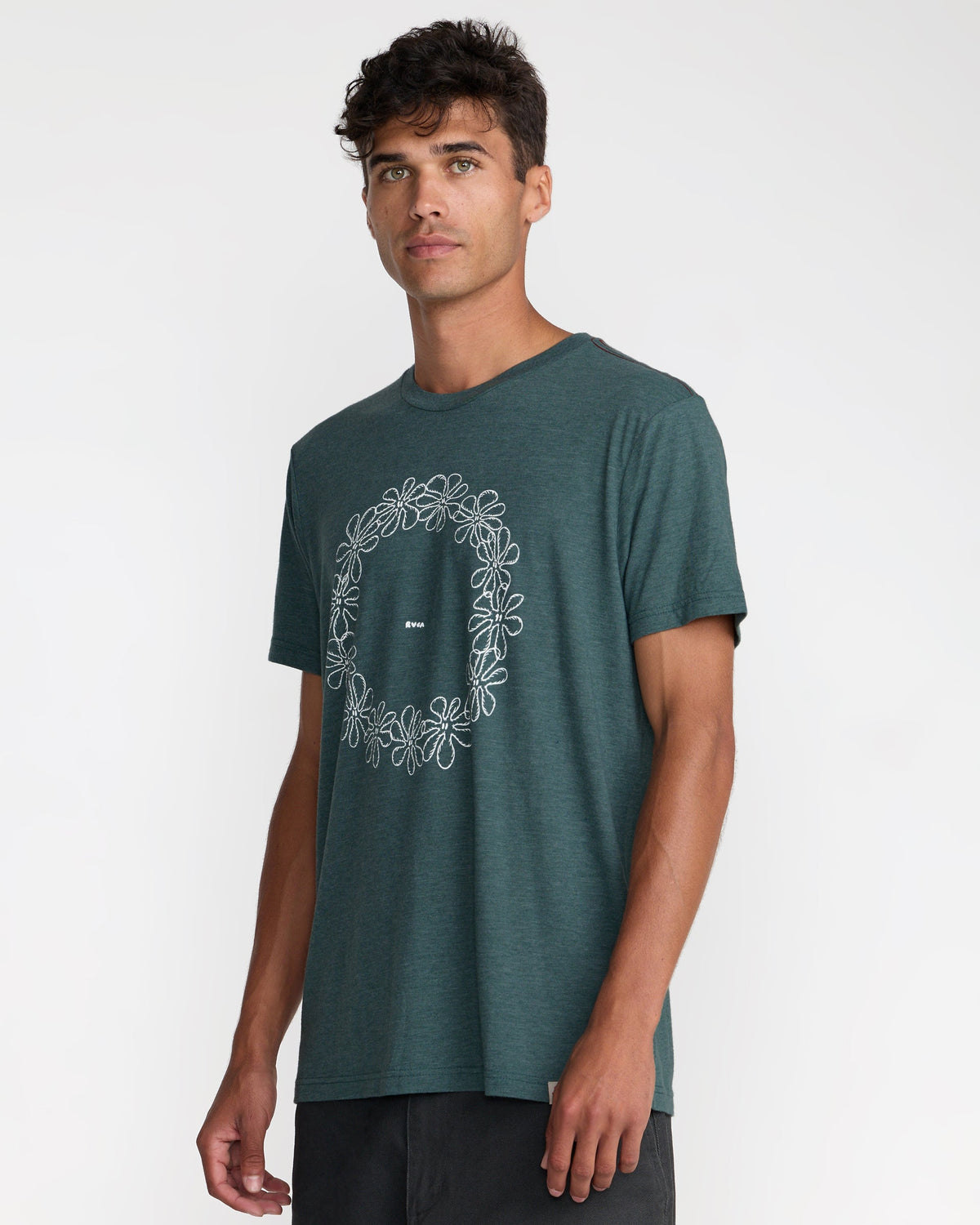 RVCA MENS BRYCE LEI SHORT SLEEVE SHIRT - ABG
