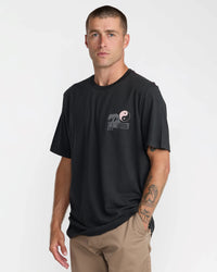 RVCA BALANCE HORIZON SHORT SLEEVE - BLACK