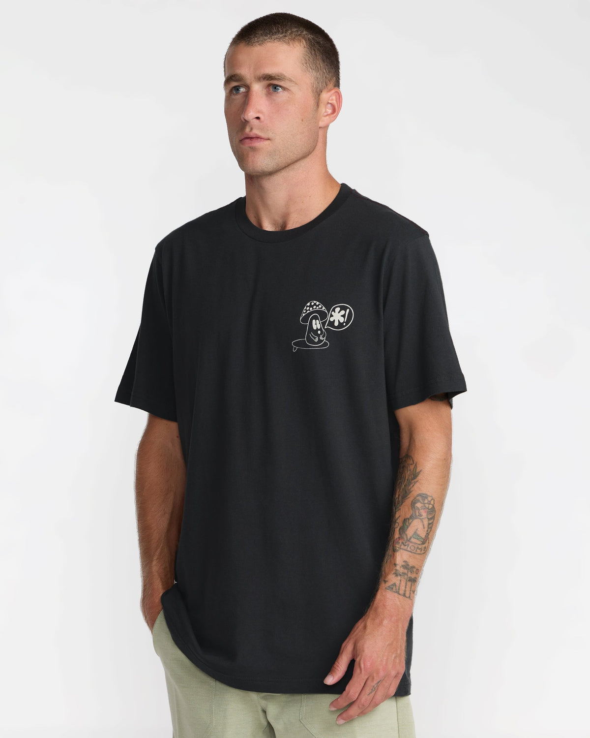RVCA MENS BRYCE BLOOM SHORT SLEEVE SHIRT - PTK